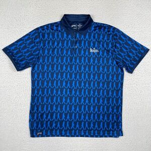 Section 119 The Beatles Polo Shirt Mens XXL Blue Abbey Road Performance Golf
